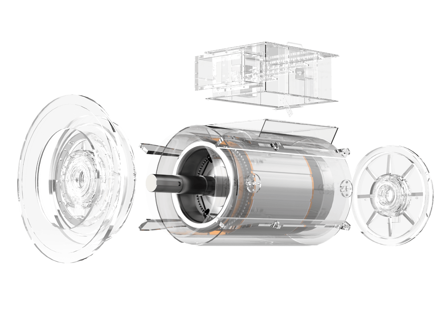 BEM-Electric motors-Tested-Poven elektrischer Motor in Bild in Einzelteile zerlegt