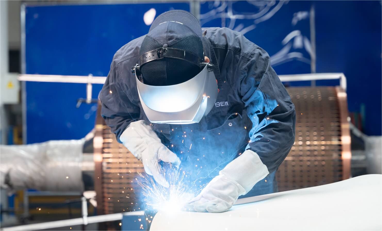 Man is welding